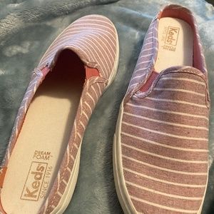Keds brand  double decker mule chambray stripe size 10  sneaker